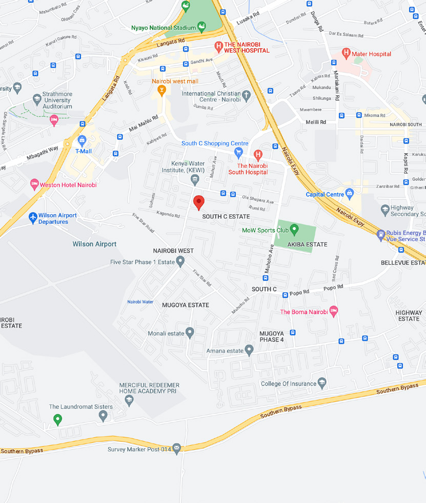 Map pin showing Zuqruf Heights in South C Estate