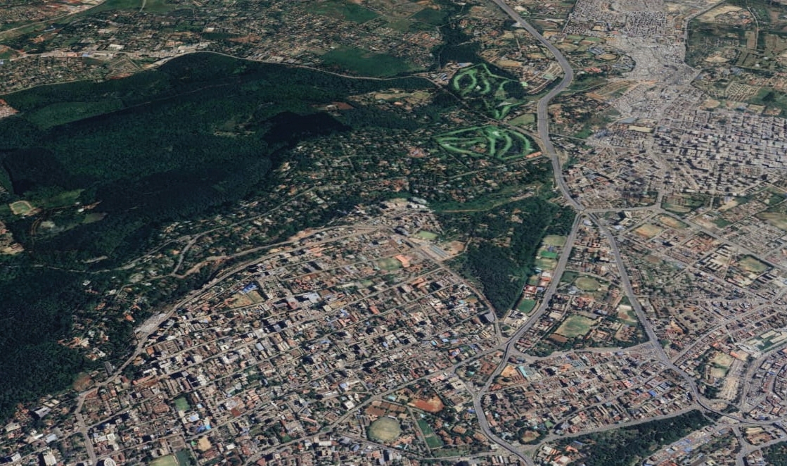 an aerial map of the area